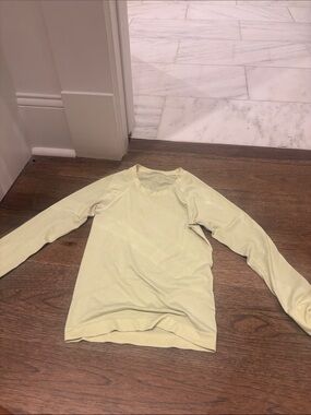 Light Yellow Long Sleeve Active Top Lululemon